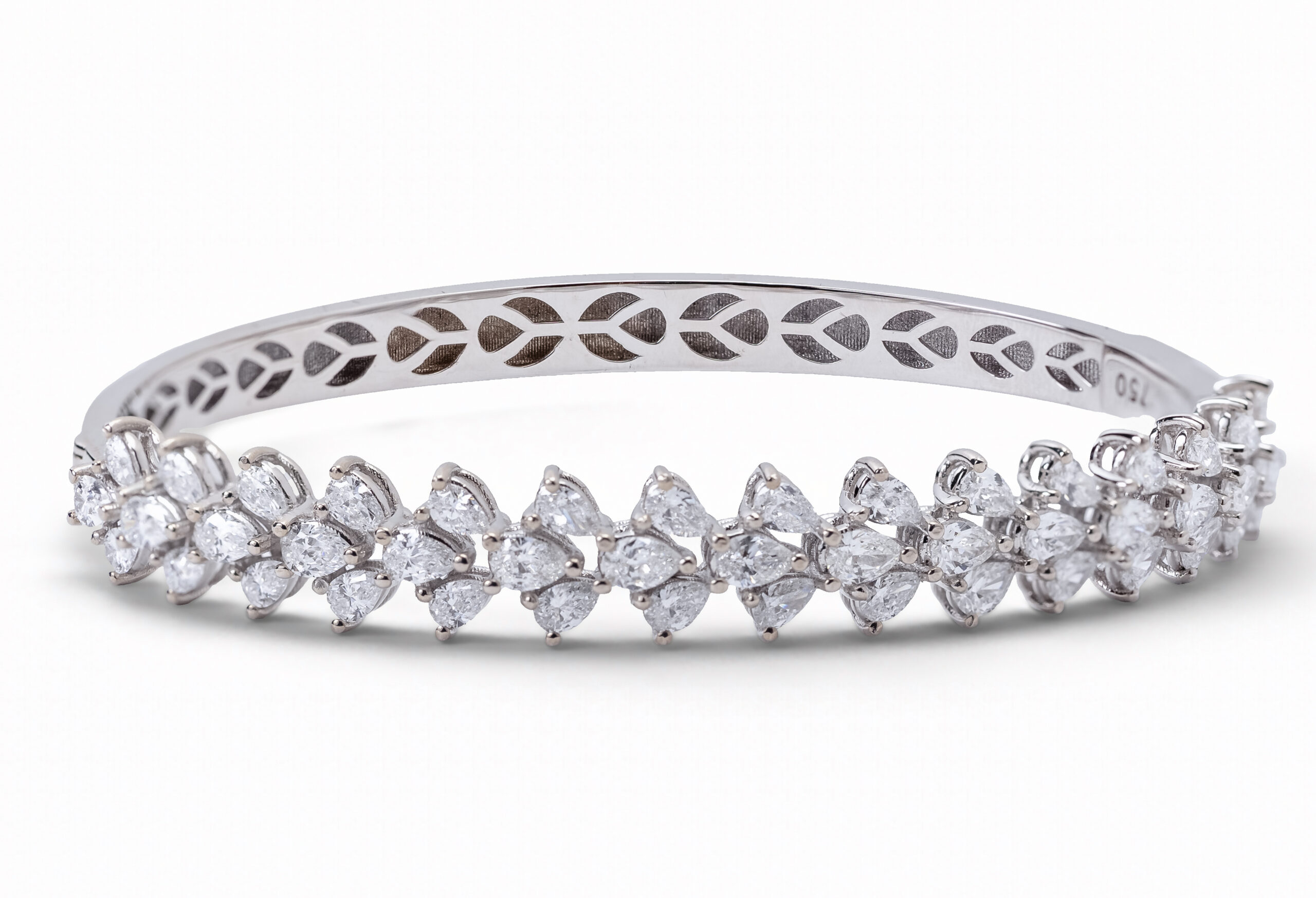 Bracelet With 3.48 CTW Pearl Cut Lab-Grown Diamonds In 18K White Gold