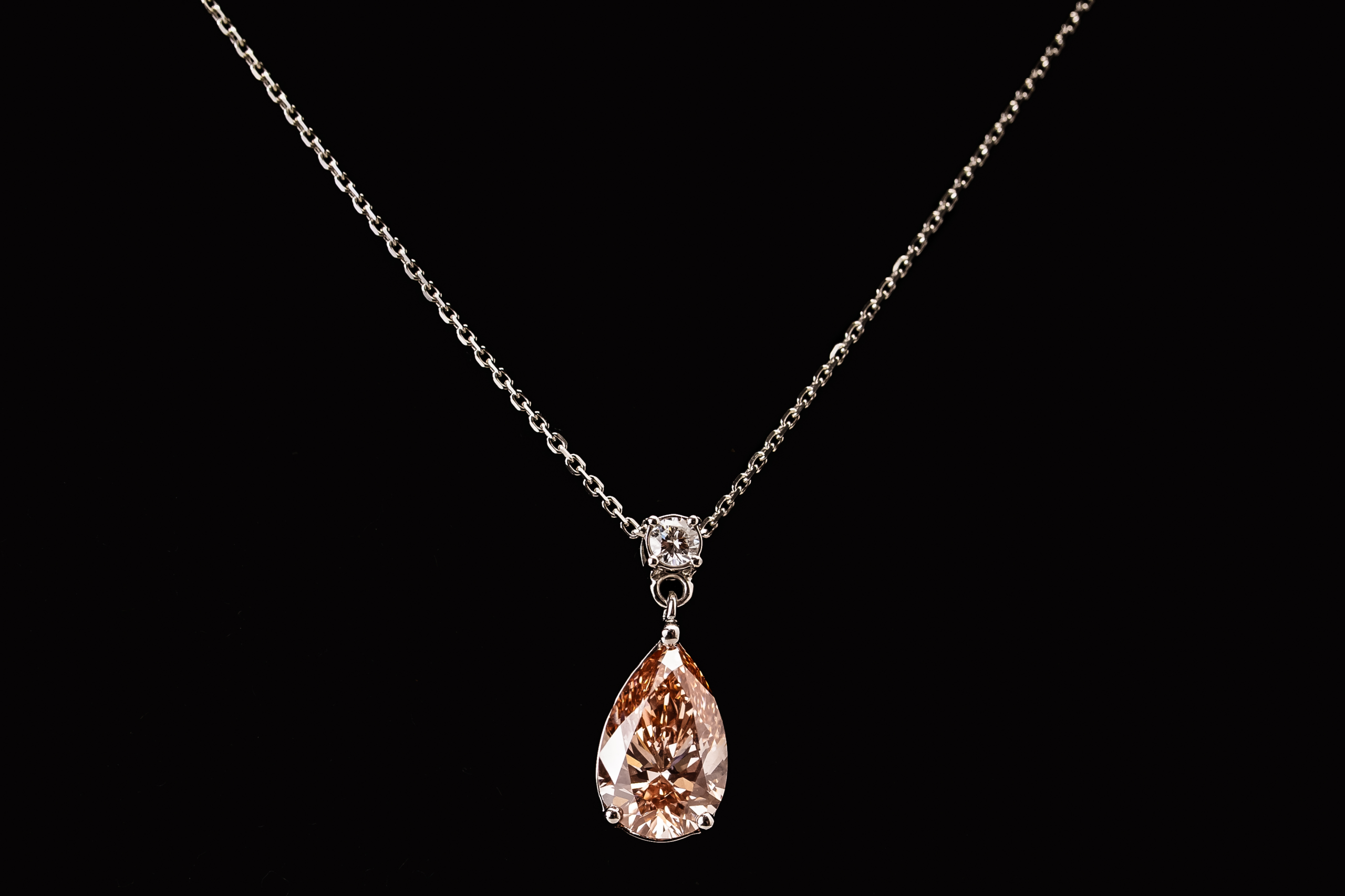 Pear Cut Diamond Solitaire Pendant
