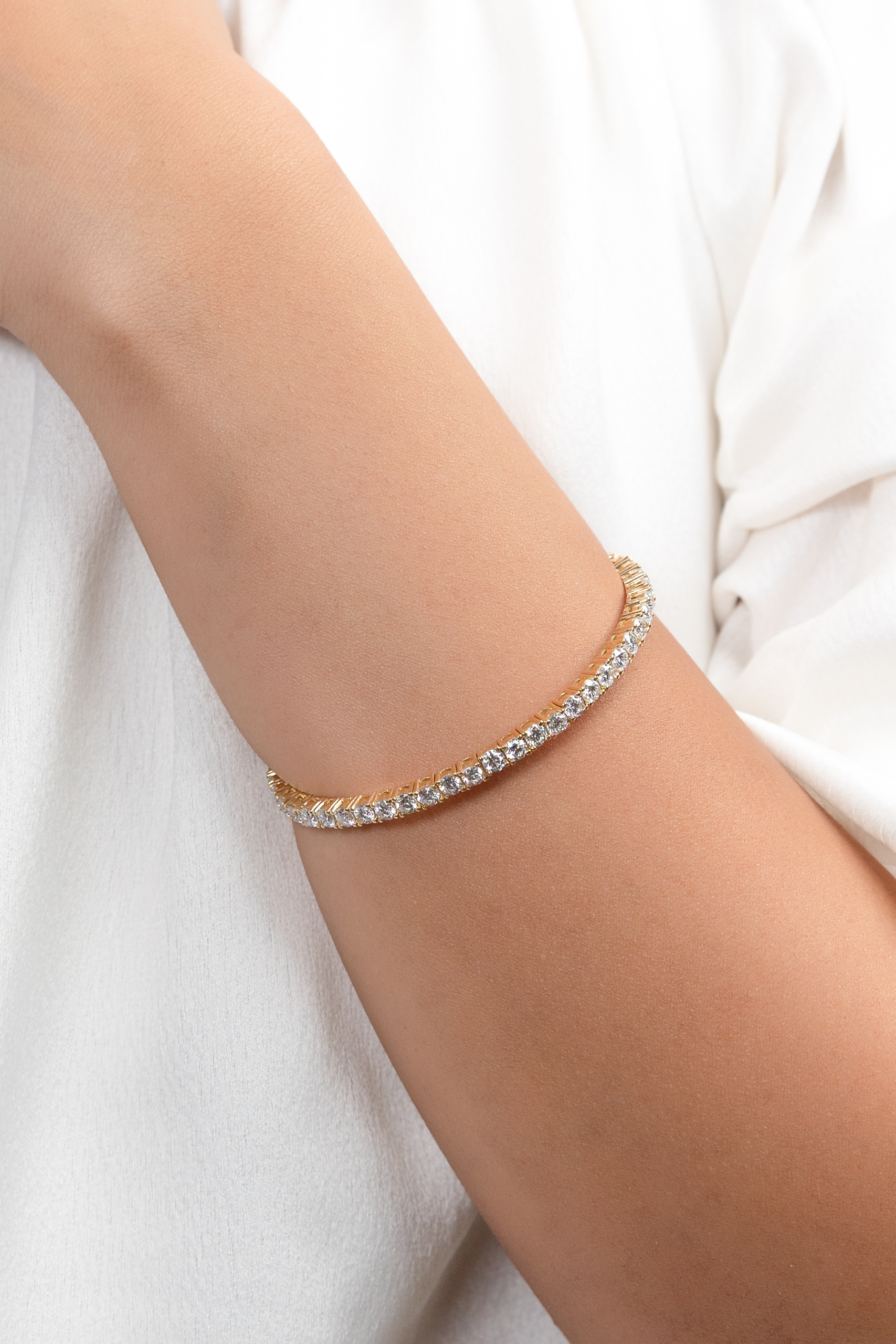7" Diamond Bangle in 18K Yellow Gold